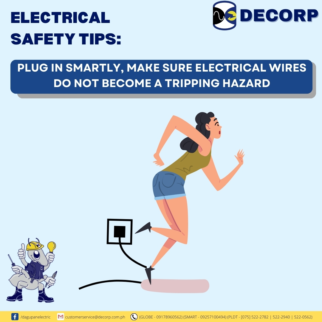 DECORP - Plug in smartly, make sure electrical wires do not become a ...