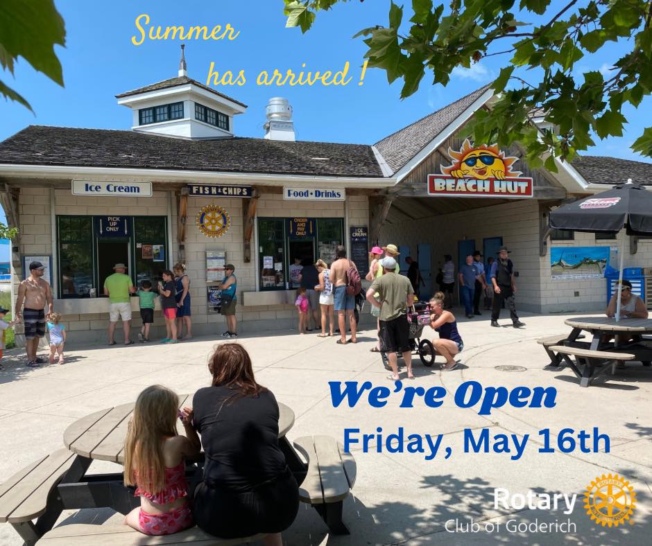 Rotary - Attention everyone! 🍔🌭🍟 The Beachhut is now open for the ...