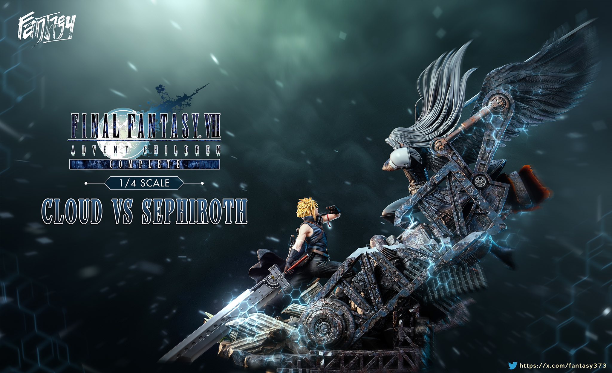 Final Fantasy VII ~ Sephiroth VS Cloud Strife Resin Statue (by 
