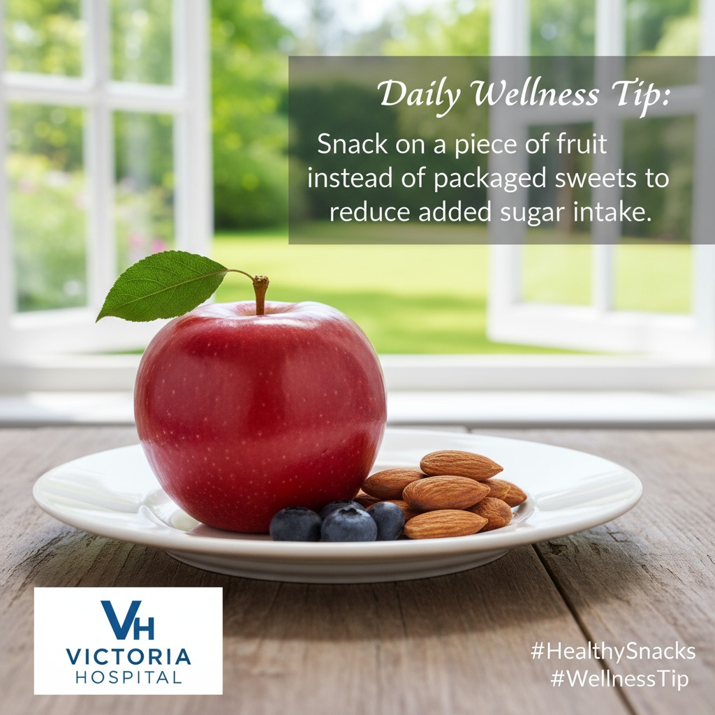 Image showcasing Victoria - 🍎 Daily Wellness Tip: Snack on a piece of fruit instead of ...