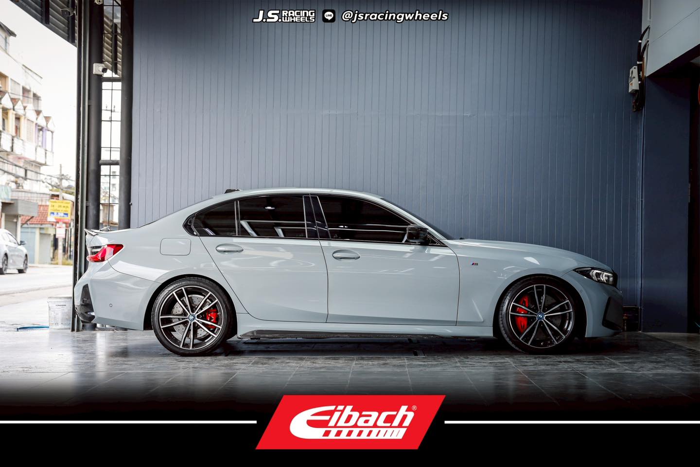 BMW 330e G20 ติดตั้งสปริงโหลด Eibach ตรงรุ่น J.S.Racing Wheels ให้ ...