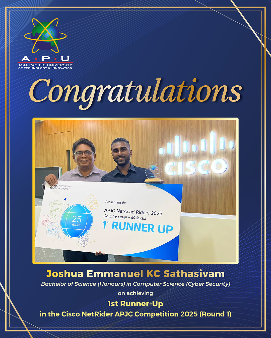 Asia - 🎉 Huge shoutout to Joshua Emmanuel KC Sathasivam! 🥳💯 Joshua, our ...