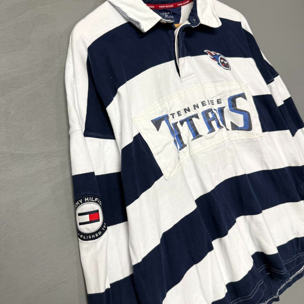 Rare Tommy Hilfiger NFL Tennessee Titans Retro Rugby Collared Shirt XL ...