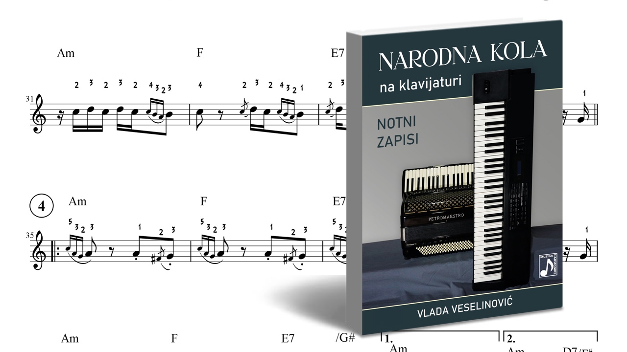 Note za harmoniku - originalna muzička literatura - V. Veselinović