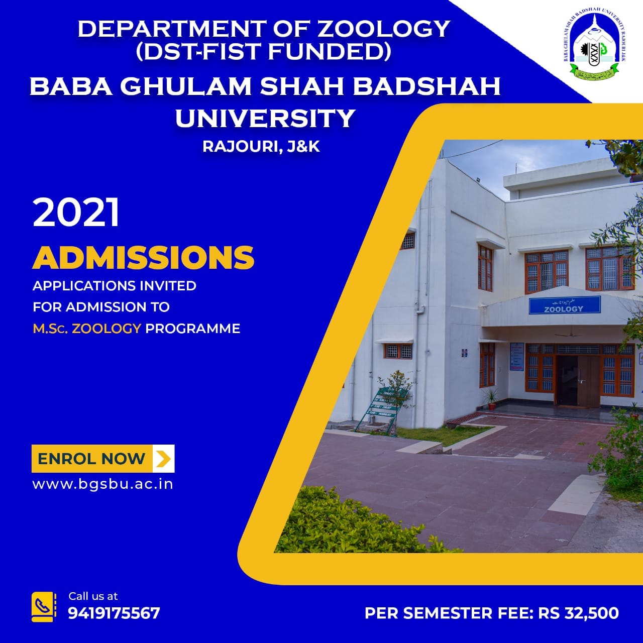 Department Of Zoology, Baba Ghulam Shah Badshah University, Rajouri ...