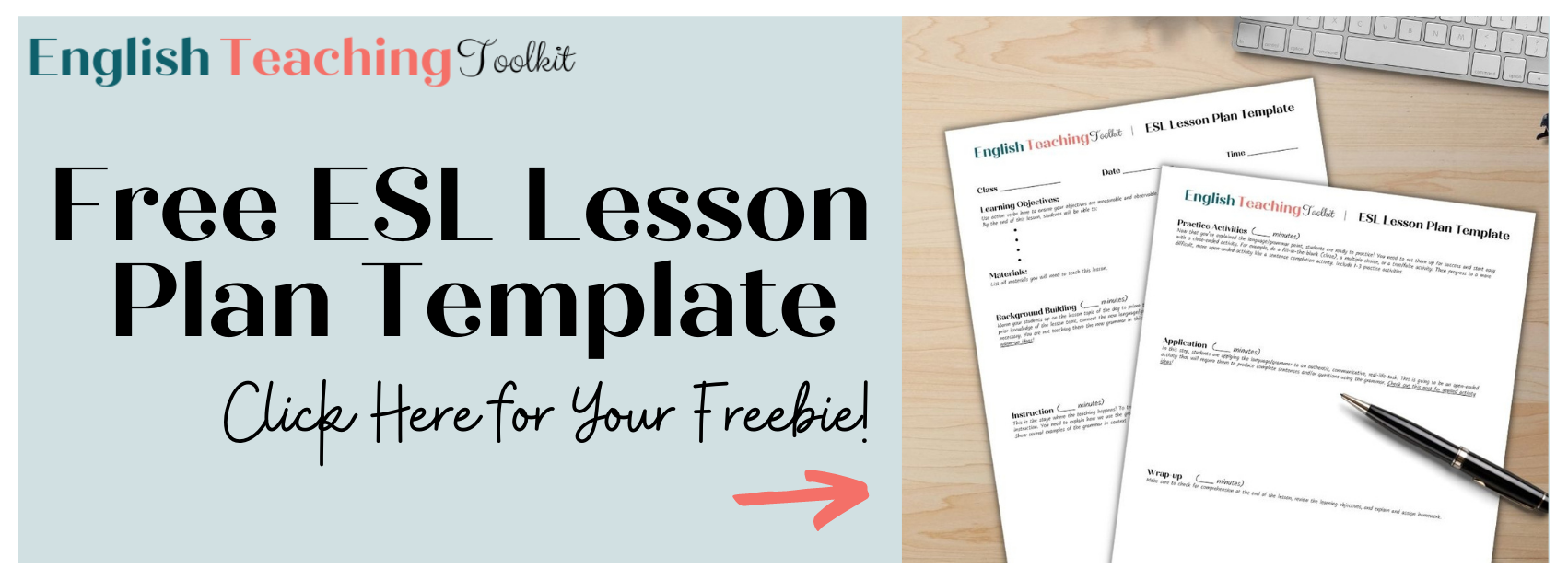 Grab the free ESL lesson plan... - English Teaching Toolkit