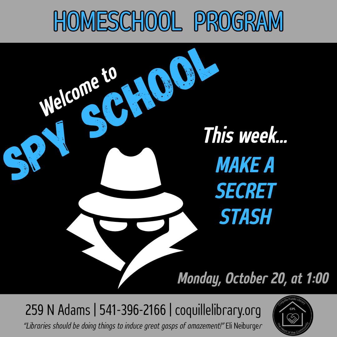 Every spy needs a good place to... - Coquille Public Library | Facebook