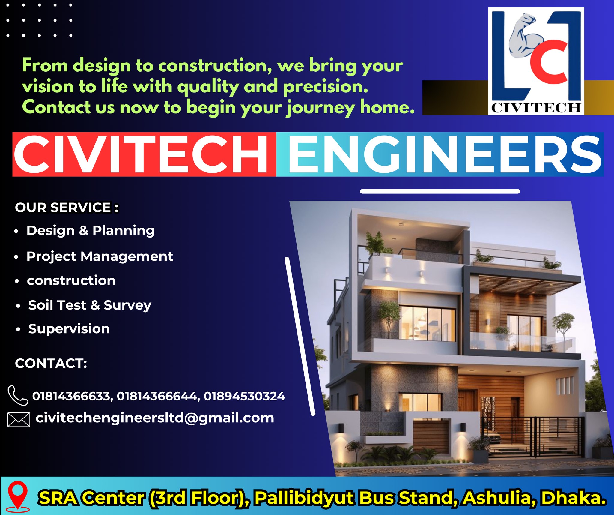 Civitech Engineers- বিল্ডিং ডিজাইন এন্ড প্ল্যানিং | Dhaka