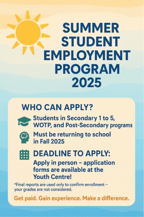Nemaska Youth - 🌞 Summer Student Employment Program 2025... | Facebook