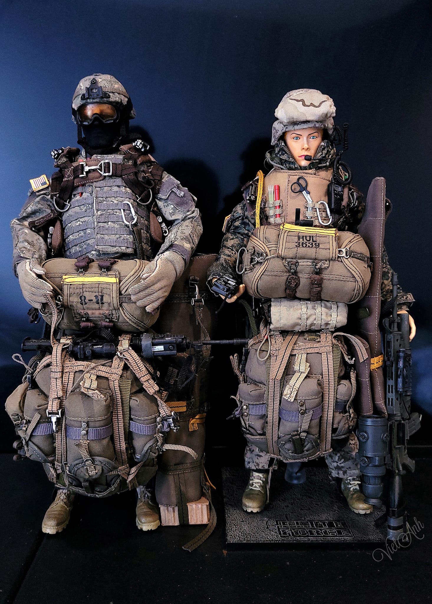 Hot Toys 1/6 scale female USMC and US Army Airborne Rangers figures