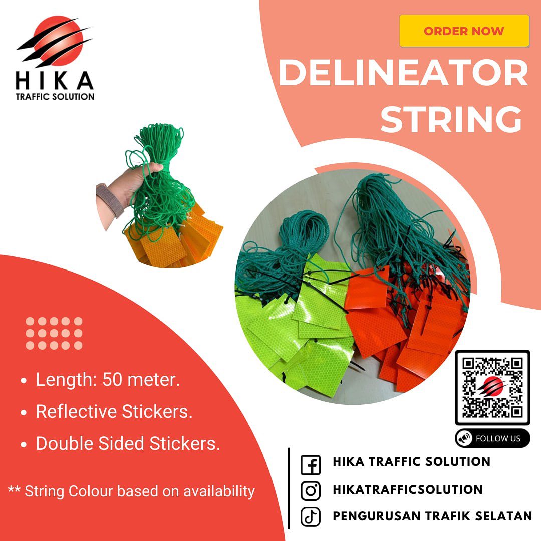 DELINEATOR STRING - Panjang 50... - HIKA Traffic Solution