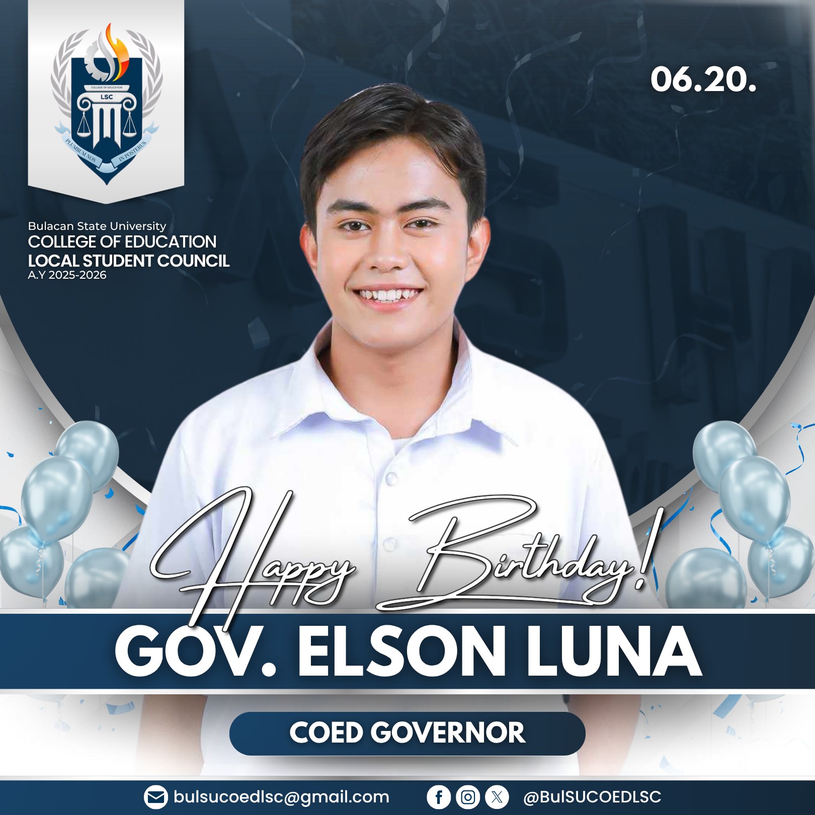 BulSU - MALIGAYANG KAARAWAN, GOVERNOR ELSON!🎂🎉 Ang Lokal na Konseho ng ...