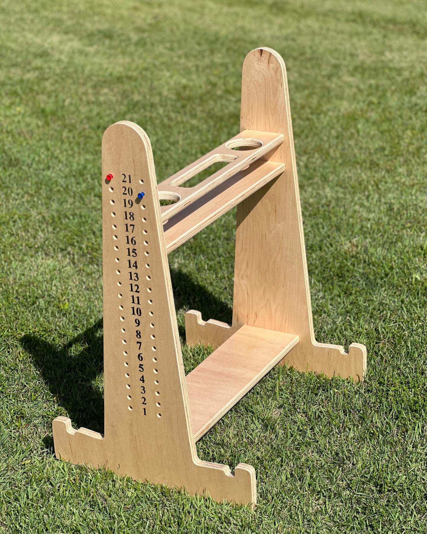 New cornhole board rack +... - Schlosser Custom Millworks