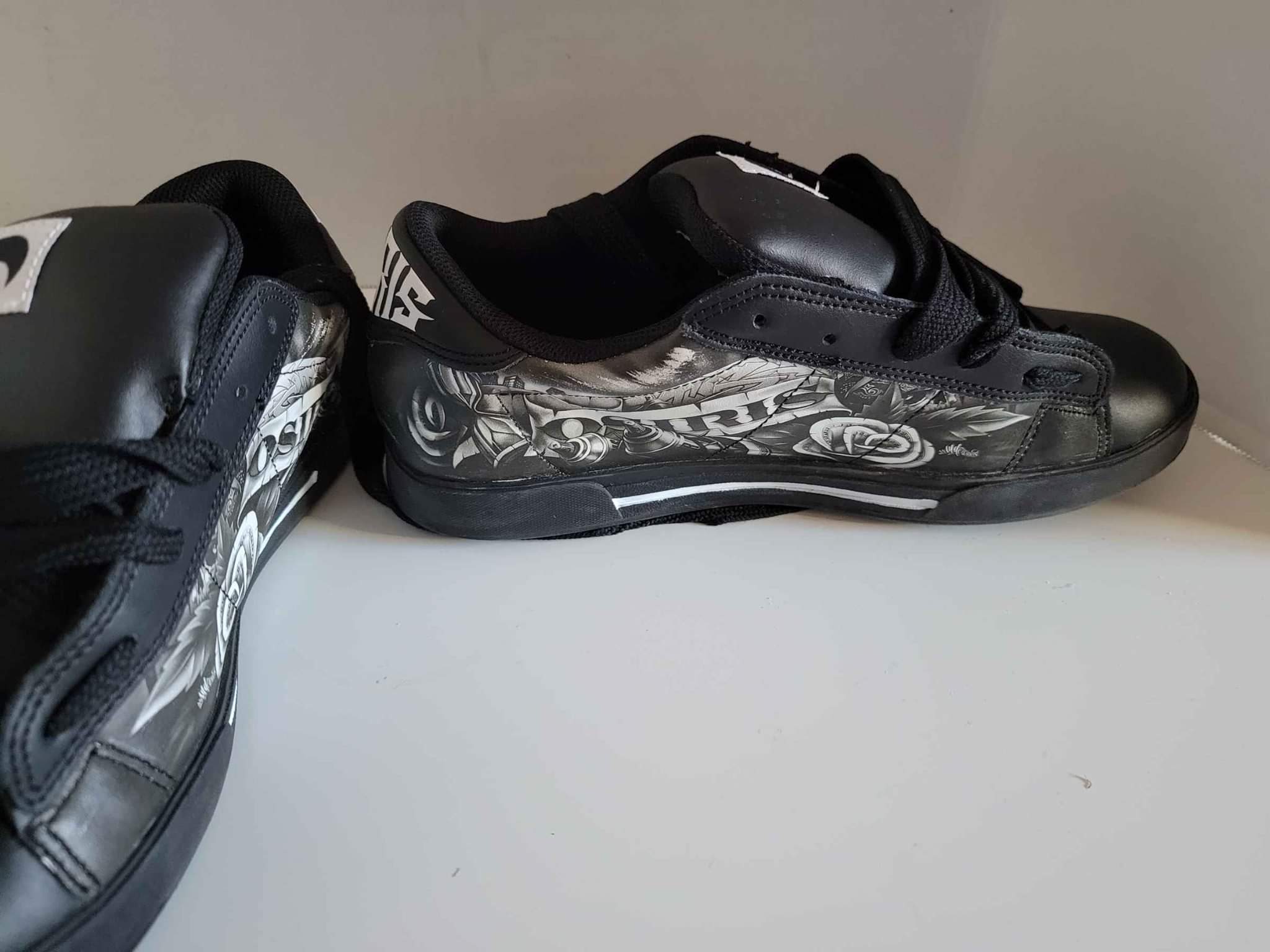 Osiris Serve x OG Abel Skull Tattoo Black Shoes Men