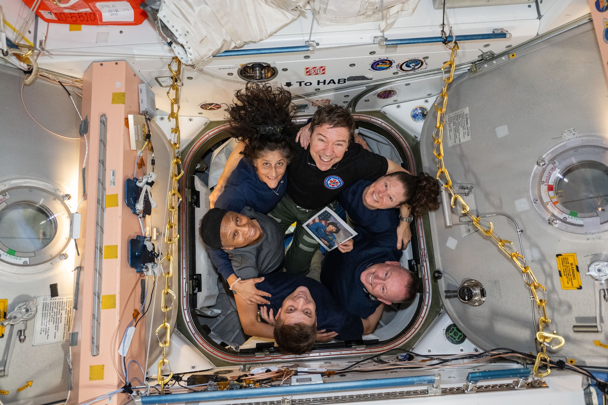 NASA - Expedition 71 is ready for science! This team portrait inside ...