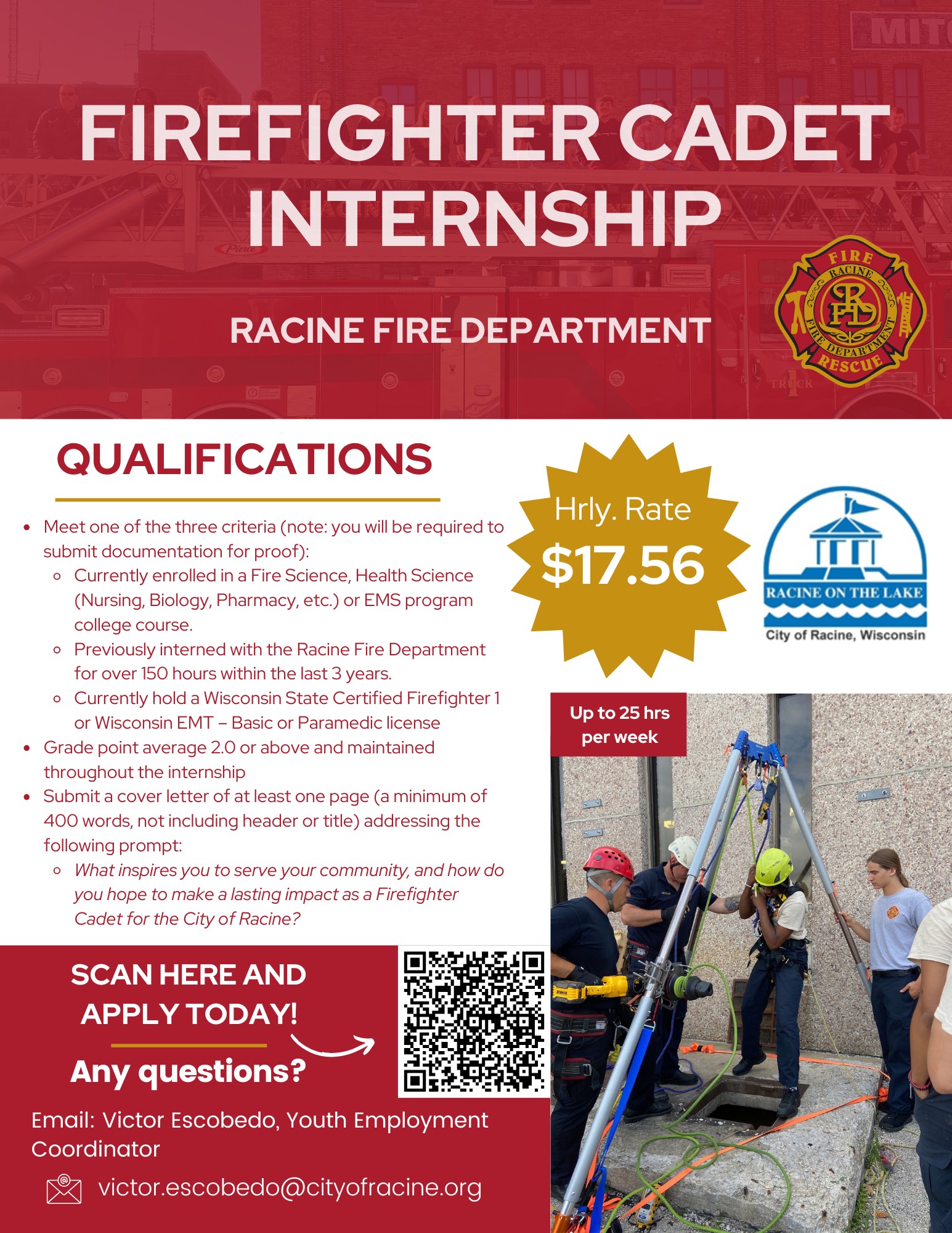 City - Applications for the Racine Fire Department's Firefighter Cadet ...