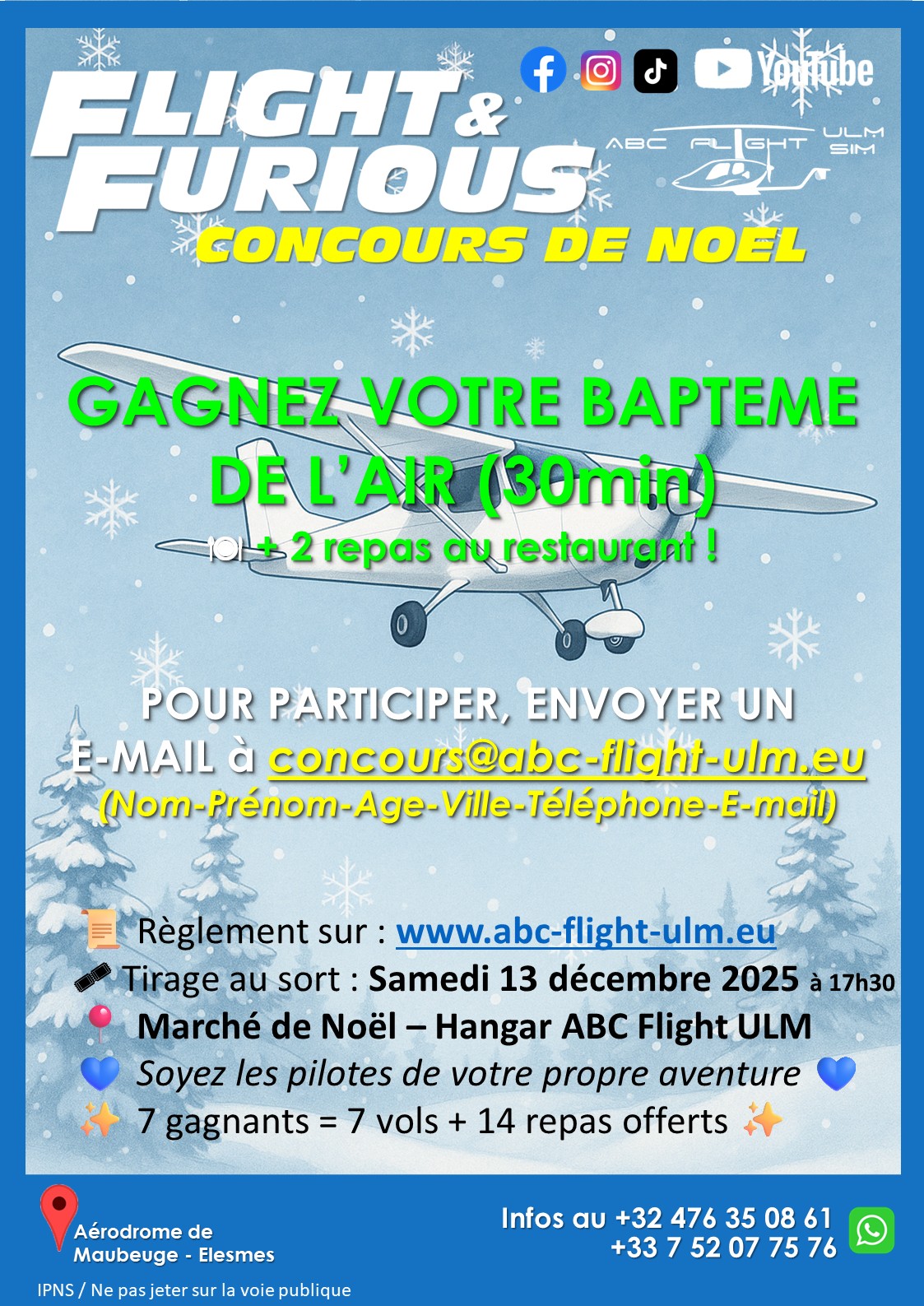 ABC - 🎅 ABC FLIGHT ULM organise son GRAND JEU DE NOËL ! 🎅 PARTAGEZ UN ...