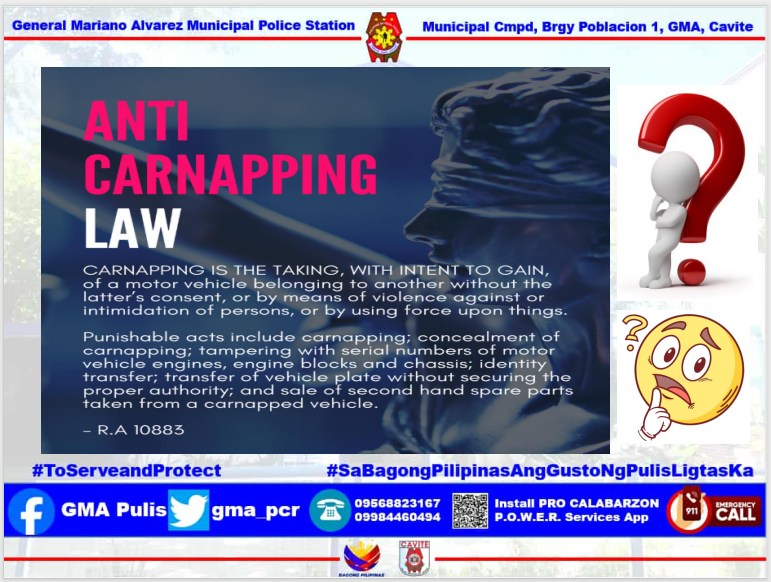 GMA Pulis - What is Anti-Carnapping Law? Take time to read... | Facebook