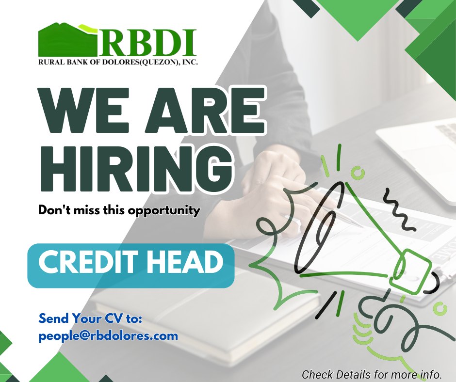The Rural - Urgent Hiring! Join our family at Rural Bank of Dolores ...