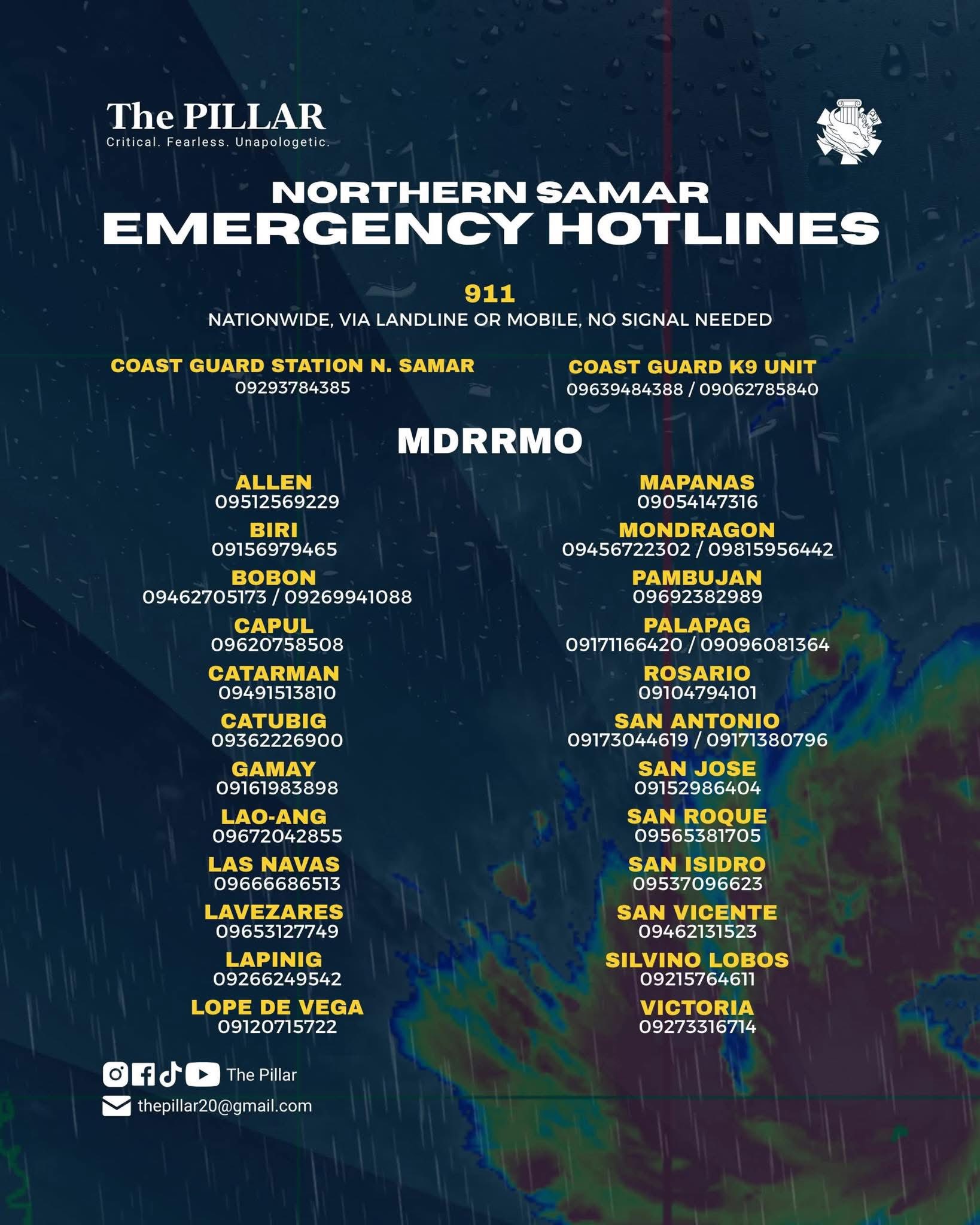 Here are the emergency... - Northern Samar News & Information | Facebook