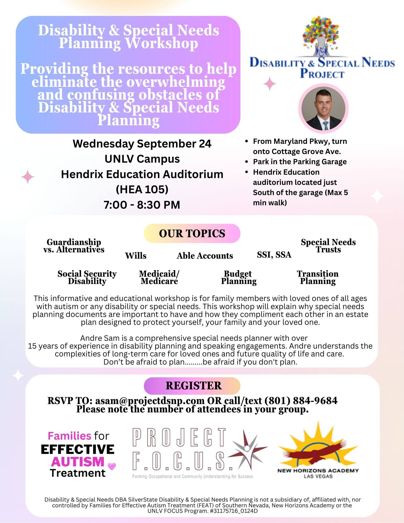 Disability & Special Needs Planning Workshop