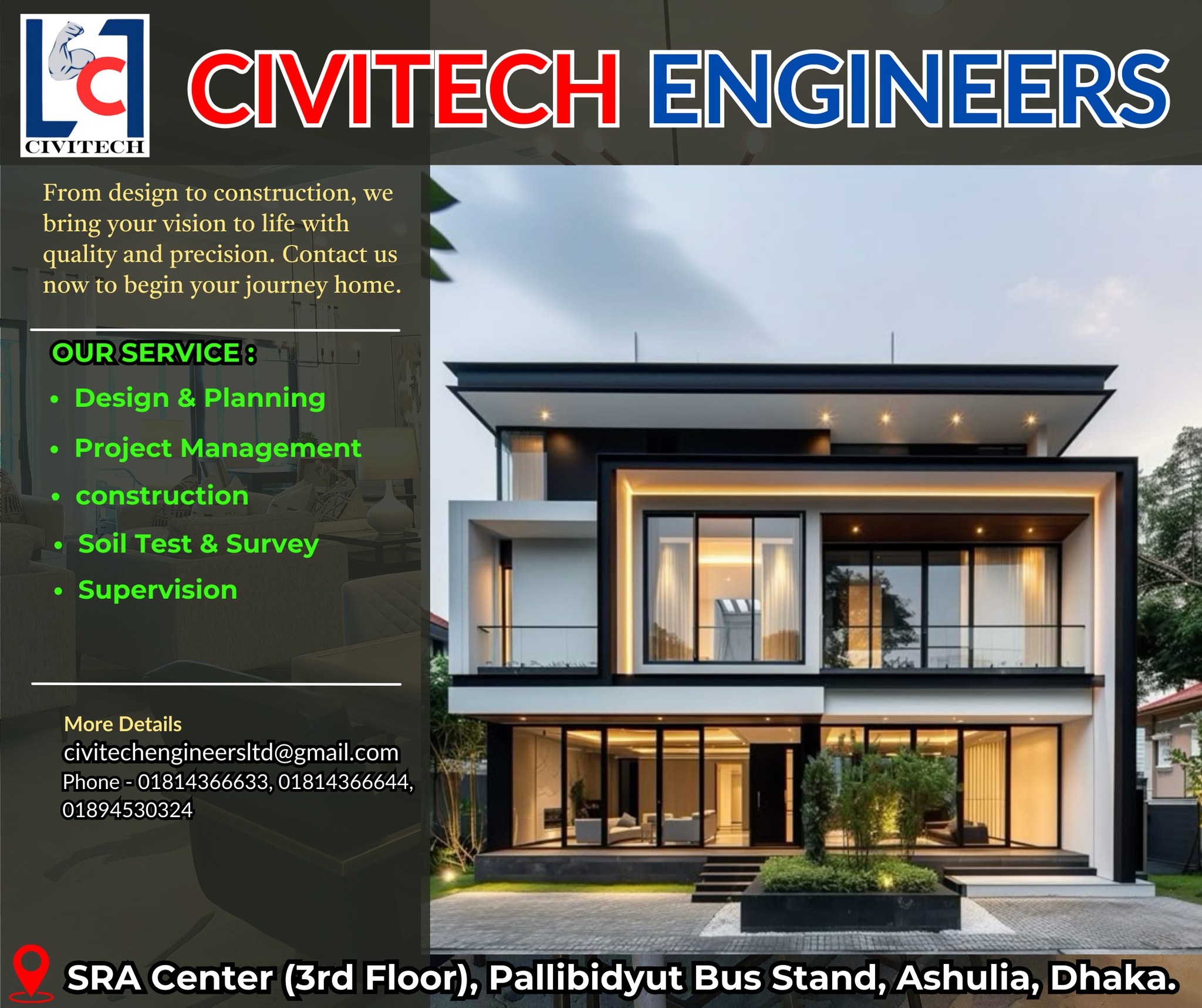 Civitech Engineers- বিল্ডিং ডিজাইন এন্ড প্ল্যানিং | Dhaka