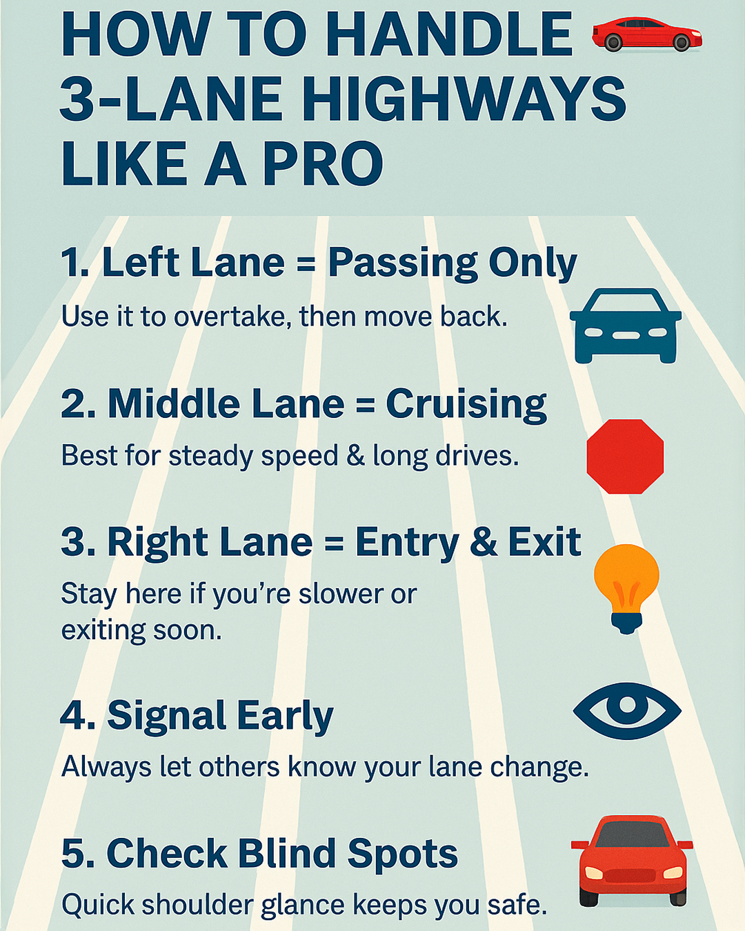 Motor - How to handle 3-lane highways like a pro. | Facebook
