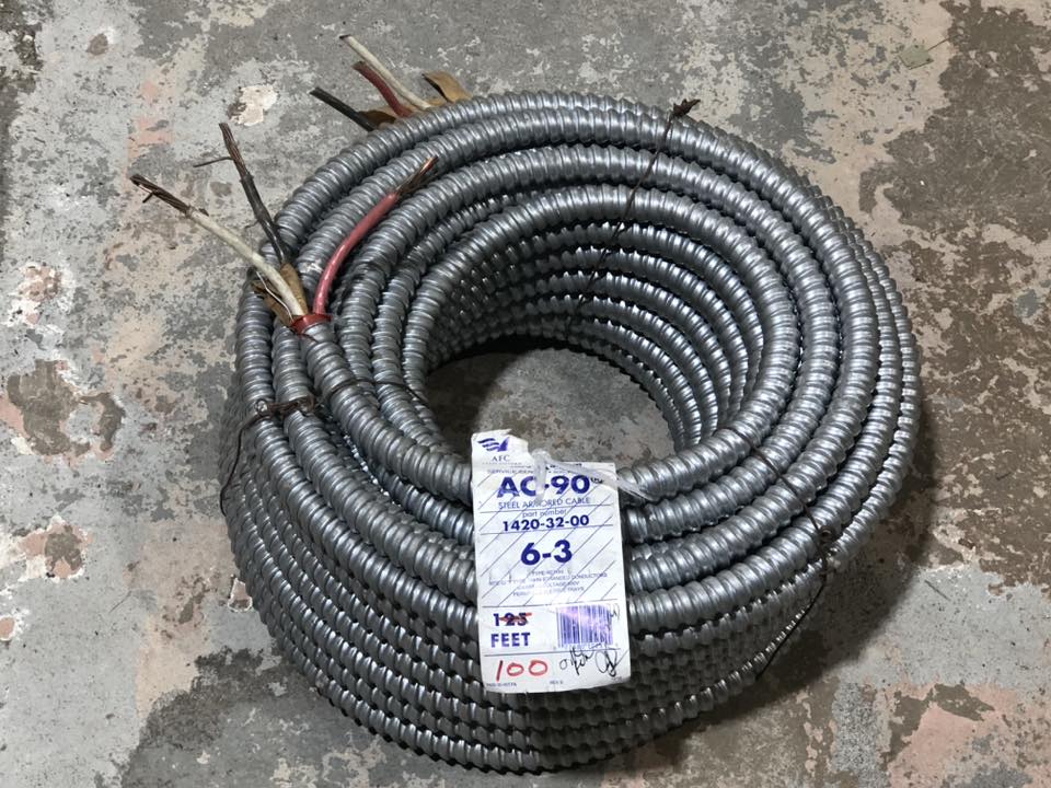 Cavo AFC Cable Systems 14/3 X 100 Piedi - BX/AC-90 In Acciaio Per Interni - Foto 2