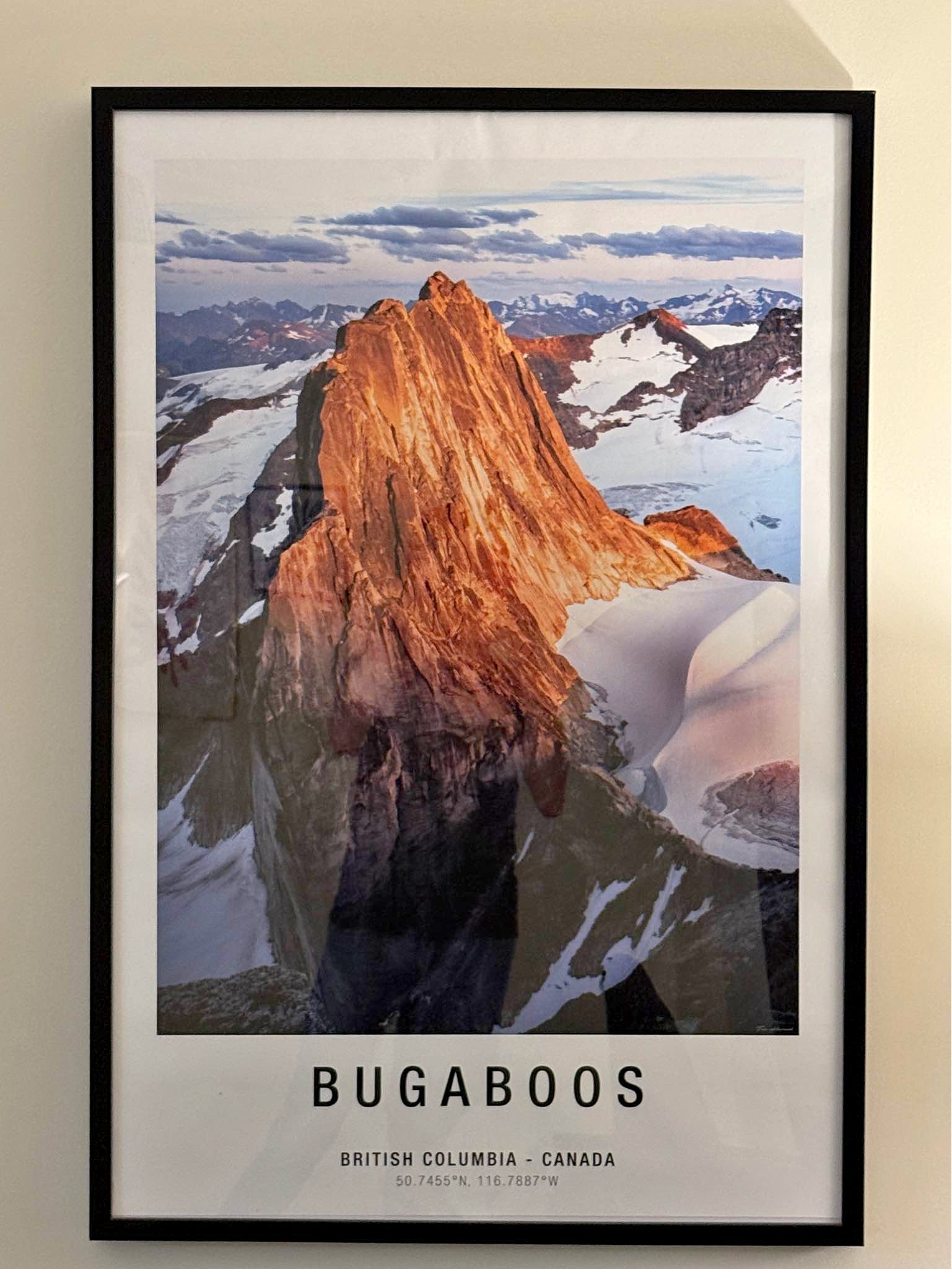 Framed mountaineering print of the Bugaboos - 24x36