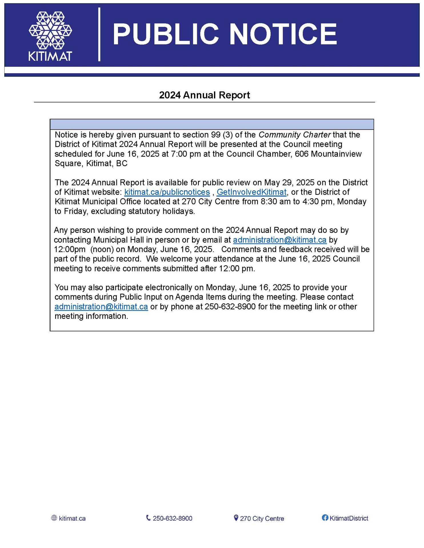 District - PUBLIC NOTICE 2024 Annual Report Comments are disabled for ...