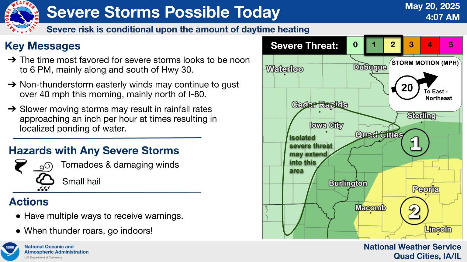 US - There is a threat for severe weather this afternoon, which will be ...