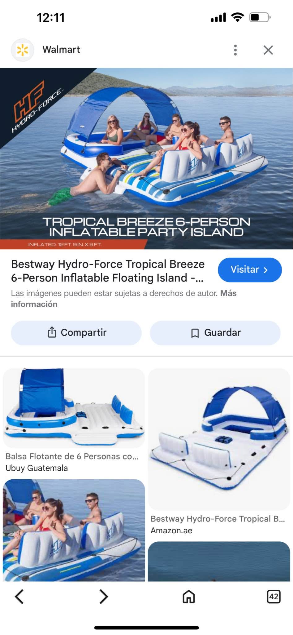 Bestway-Hydro-Force-Tropical-Breeze-6-Person-Inflatable-Floating-Island ...