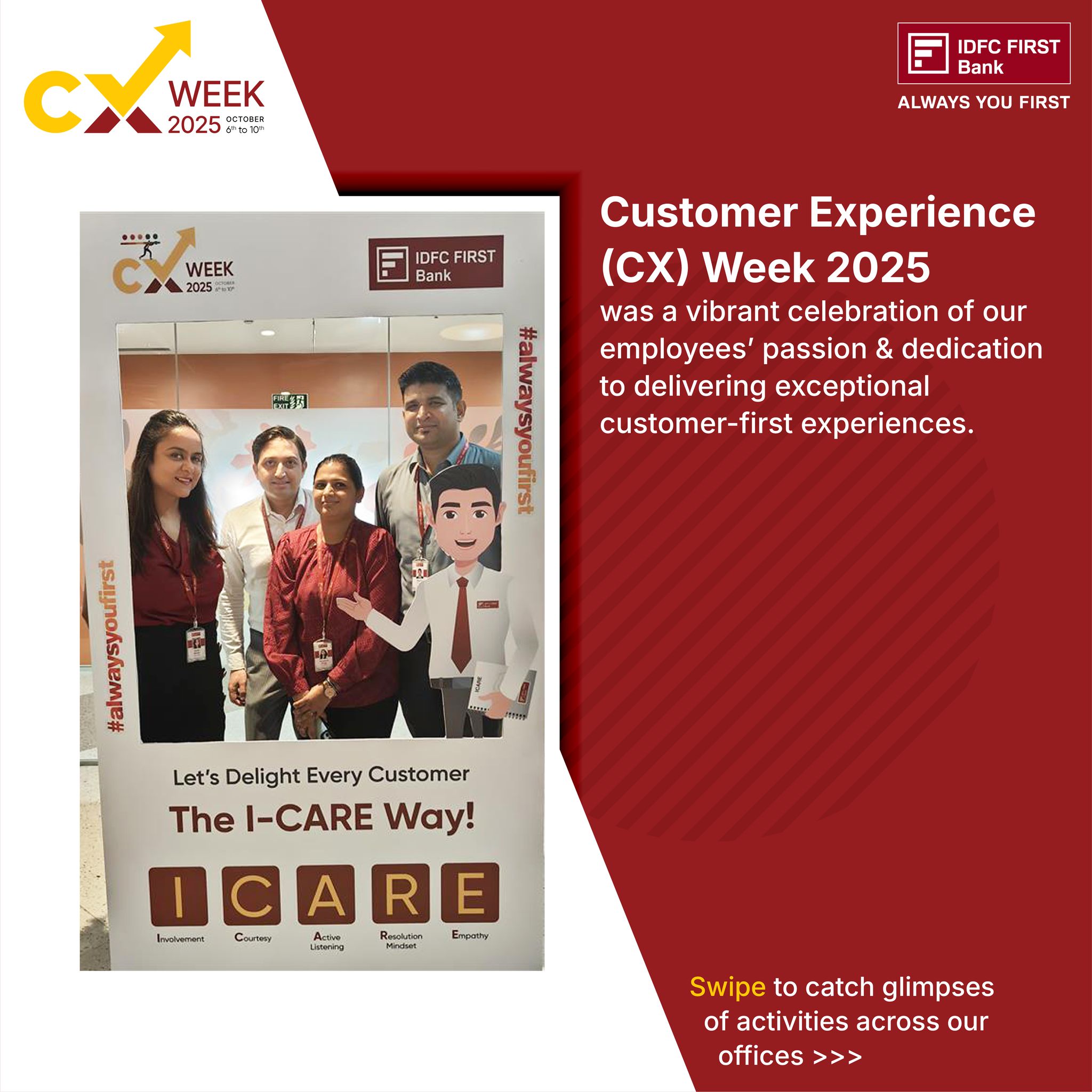IDFC - CX Week 2025 was a grand celebration of our people and purpose ...