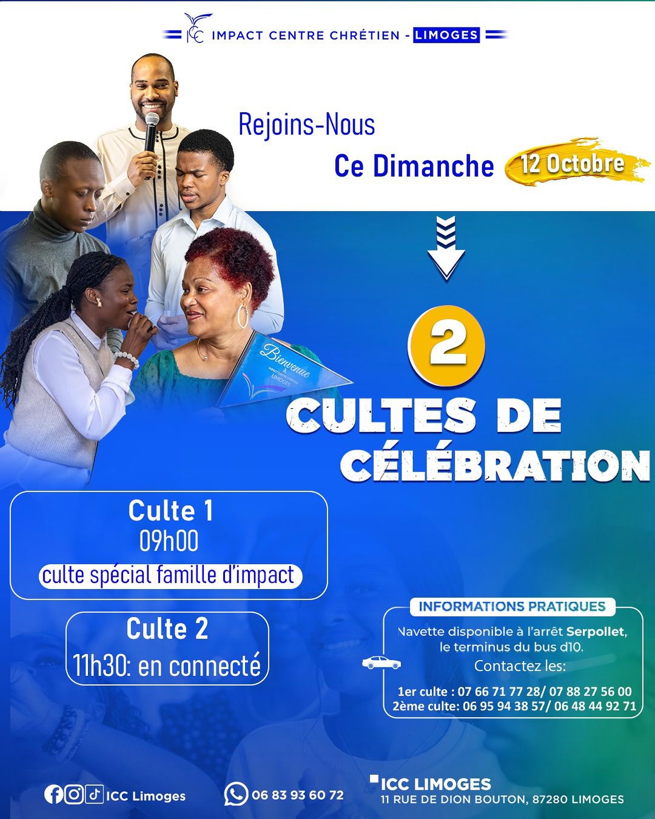 Impact - ️‍🔥 2 CULTES DE CÉLÉBRATION ️‍🔥 Bonjour la famille, Nous vous ...