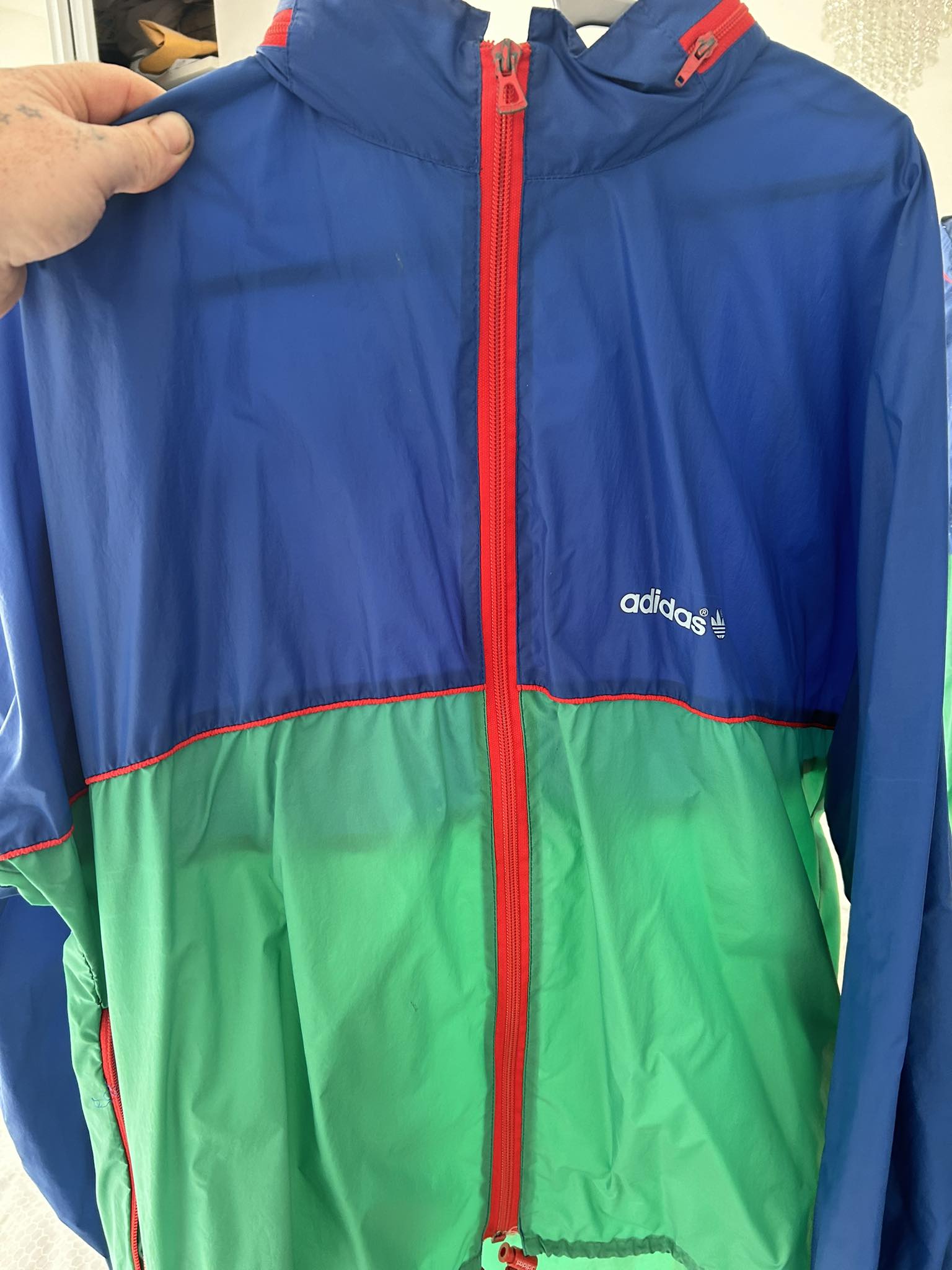 Old skool adidas rain jacket forgot I had this bad boy ??