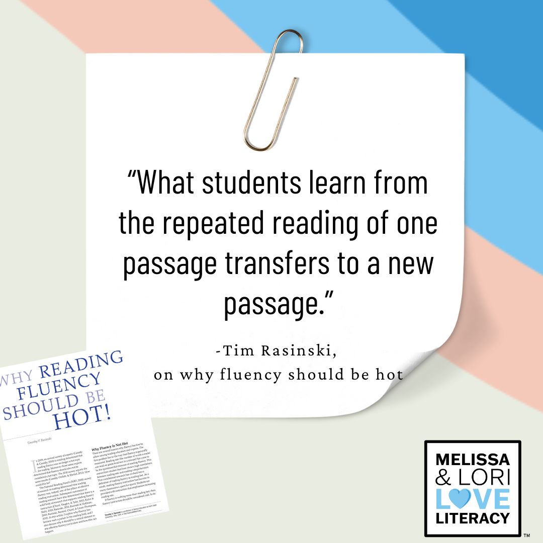 Fun Fact: Learning to read... - Melissa & Lori Love Literacy | Facebook