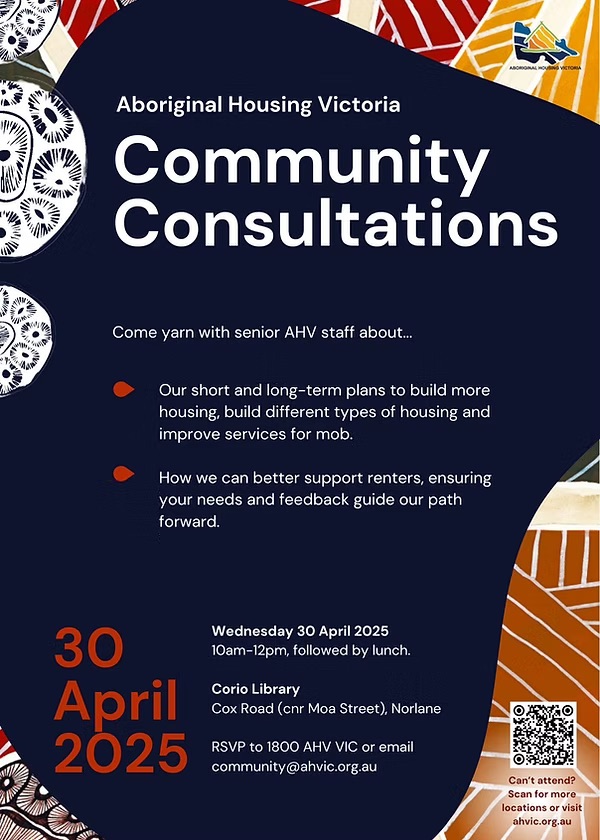 Wathaurong - Aboriginal Housing Victoria will be running a community ...