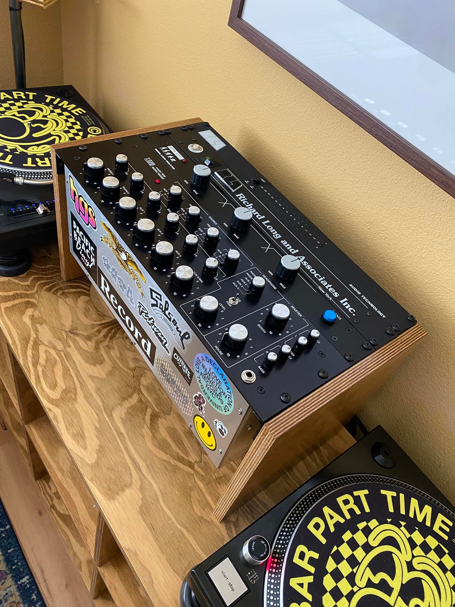 Mixer and sound system setup with Urei modifications
