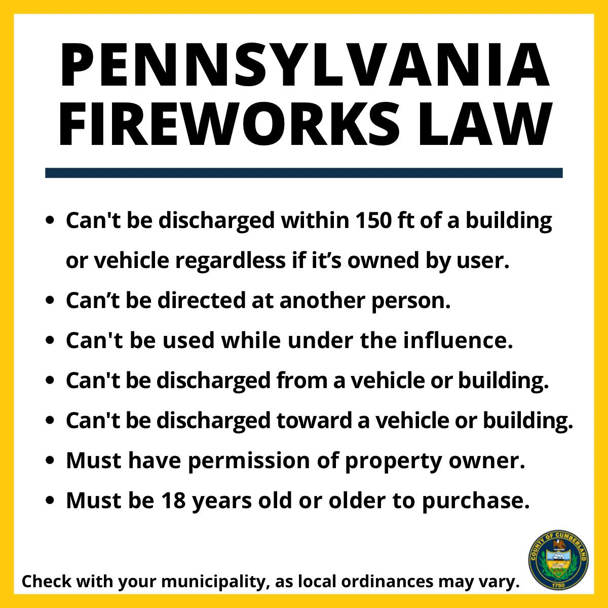 Cumberland - 🎆 Fireworks Safety & Laws 🎆 If celebrating with your own ...