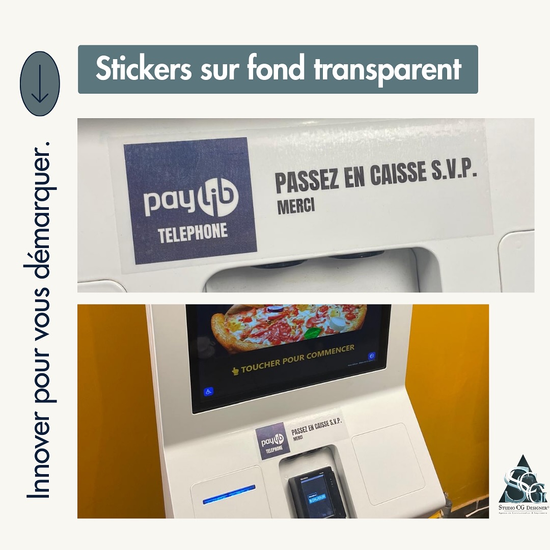 Décalcomanies Vinyle Transparent Découpées Sur Mesure - Neuf