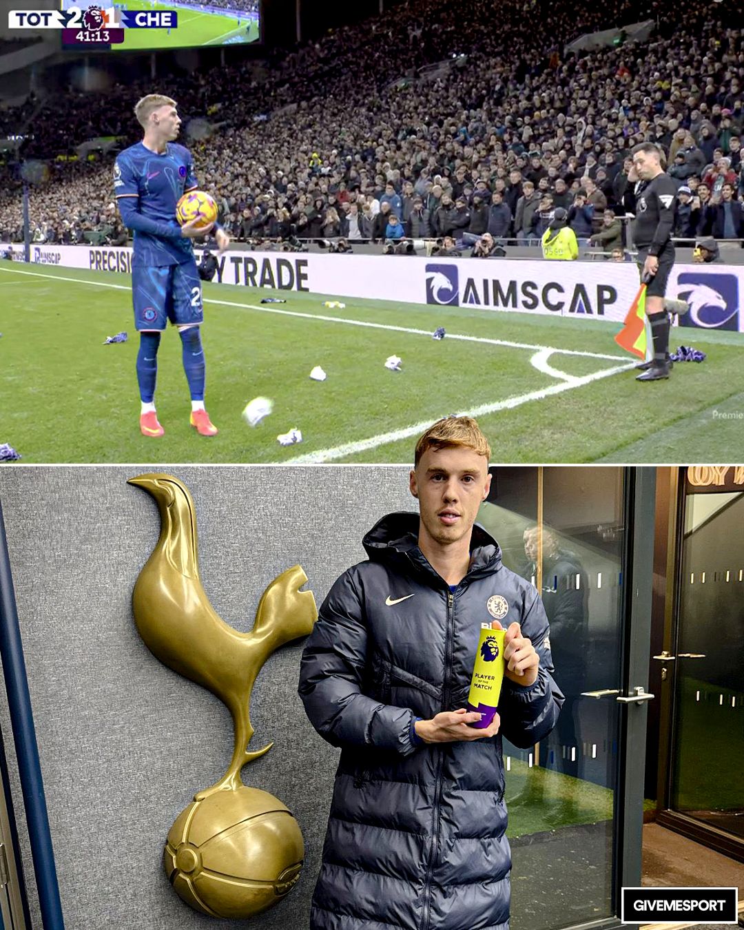 GiveMeSport - Tottenham fans were throwing rubbish at Cole...