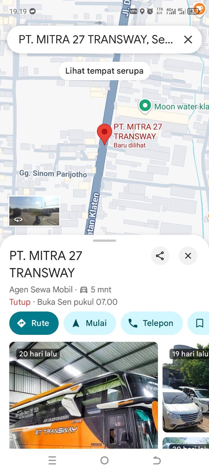 Bus Pariwisata 27 Transway Klaten | Klaten