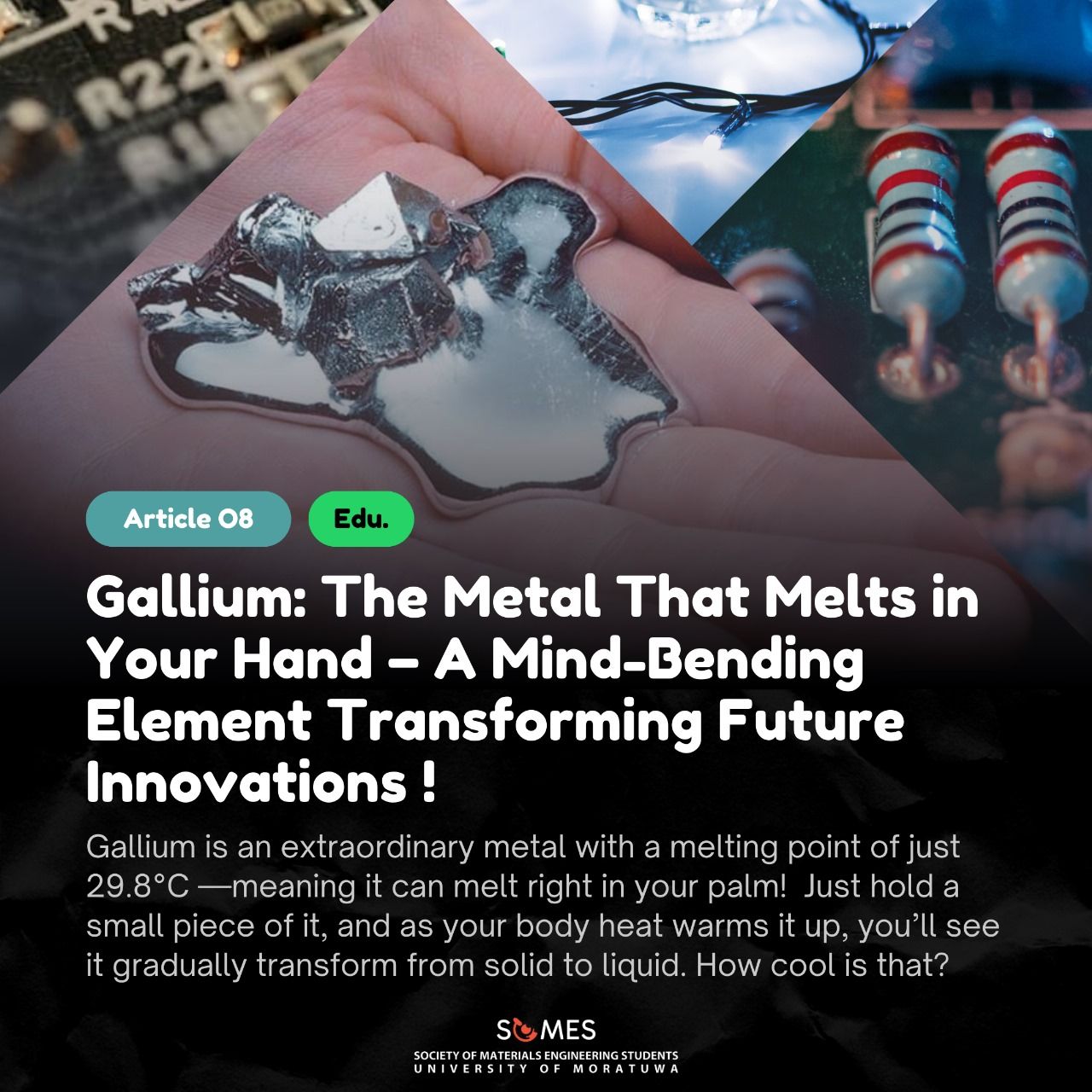 ⚜ Did you know there’s a metal that MELTS in your hand? Meet Gallium! ⚜ ...