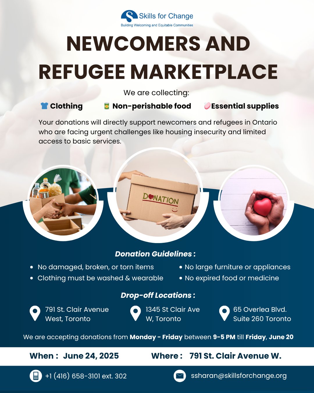 Skills - 🛍️ Reminder! We are collecting donations for our Newcomers and ...