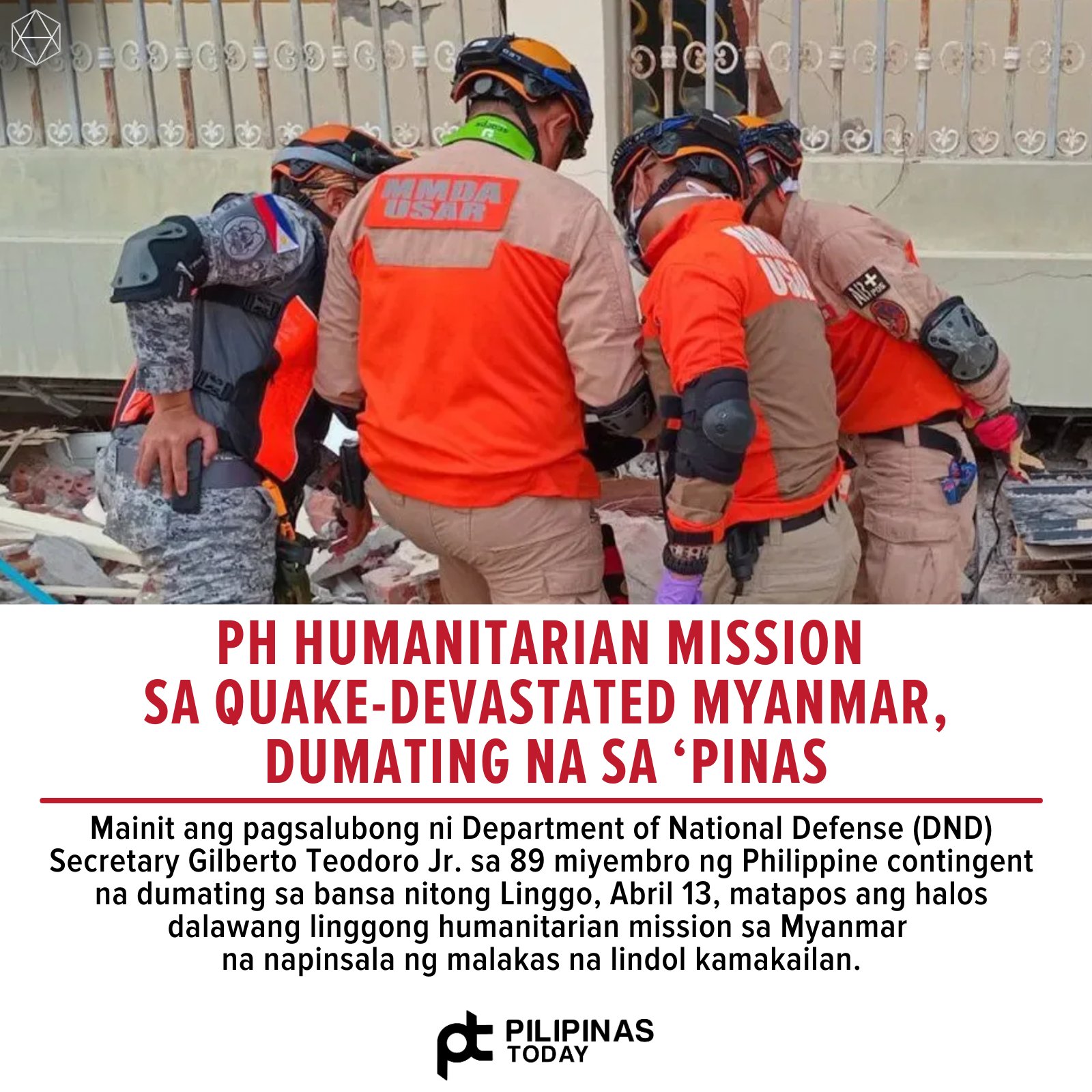Wanna - Dumating ang mga Pinoy search and rescue at medical teams, at ...