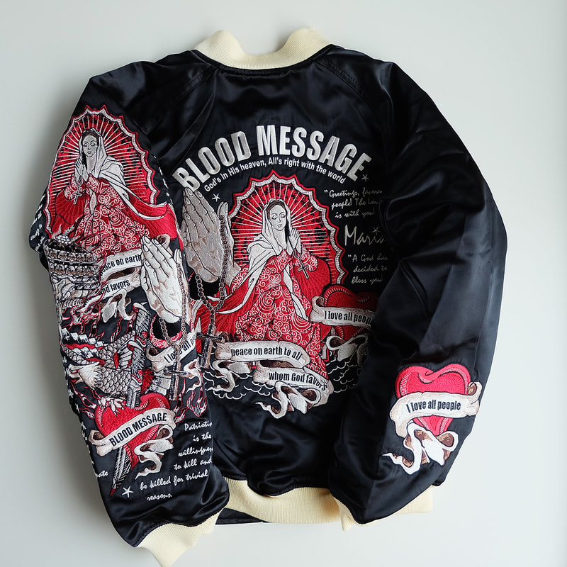 TEDMAN Blood Message マリアスカジャン✨ JAPANESE TED COMPANY TEDMAN BLOOD MESSAGE YAKUZA BLESSED MARIA