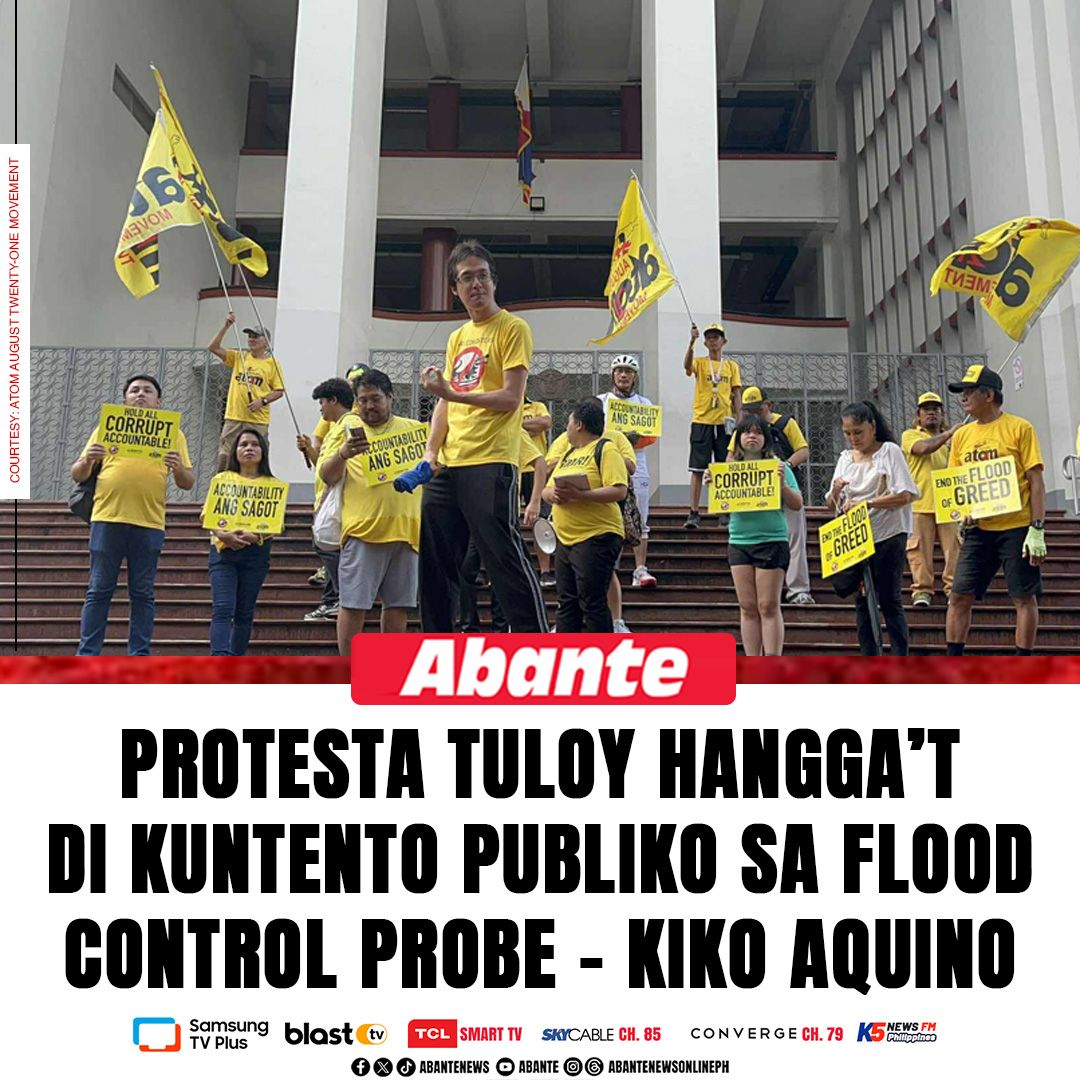 Abante - Tuloy ang mga kilos-protesta laban sa katiwalian sa mga flood ...