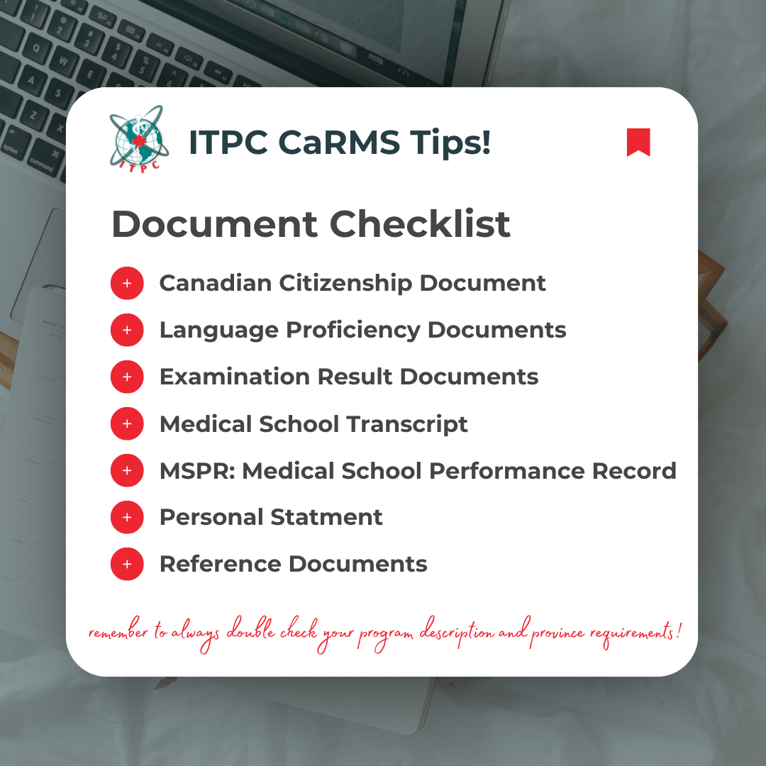 Internationally - 📣 Attention ITPs applying for the CaRMS 2026 cycle ...