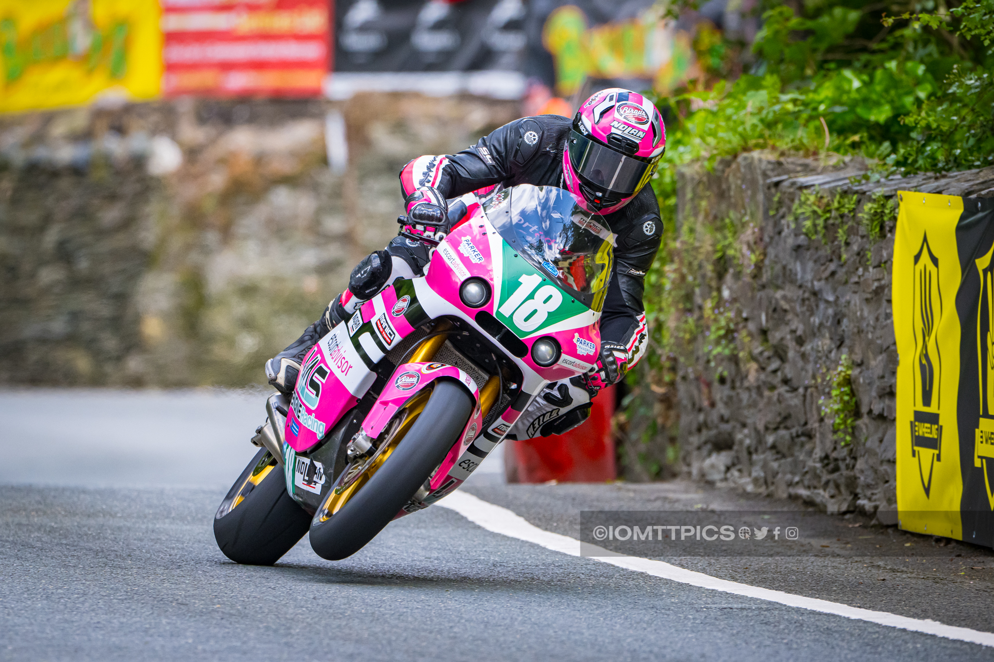 Andrea Majola at Union Mills during the one lap Supertwin practice