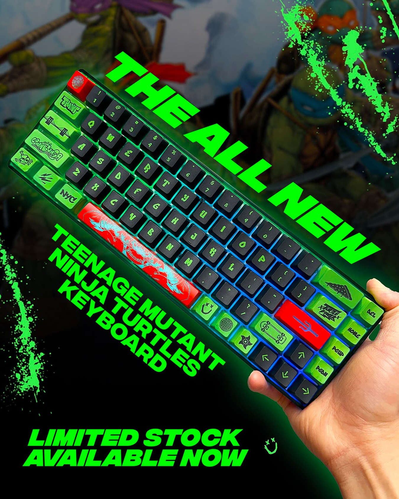 Ghost Keyboards - 🐢💥 THE ALL-NEW TMNT KEYBOARD HAS... | Facebook